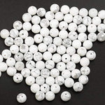100Pcs 8Mm Natural White Howlite Beads Gemstone Round Loose Beads For Jewelry Making With Crystal Stretch Cord