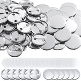 600 Pieces Blank Button Making Supplies Round Badge Button Parts Metal