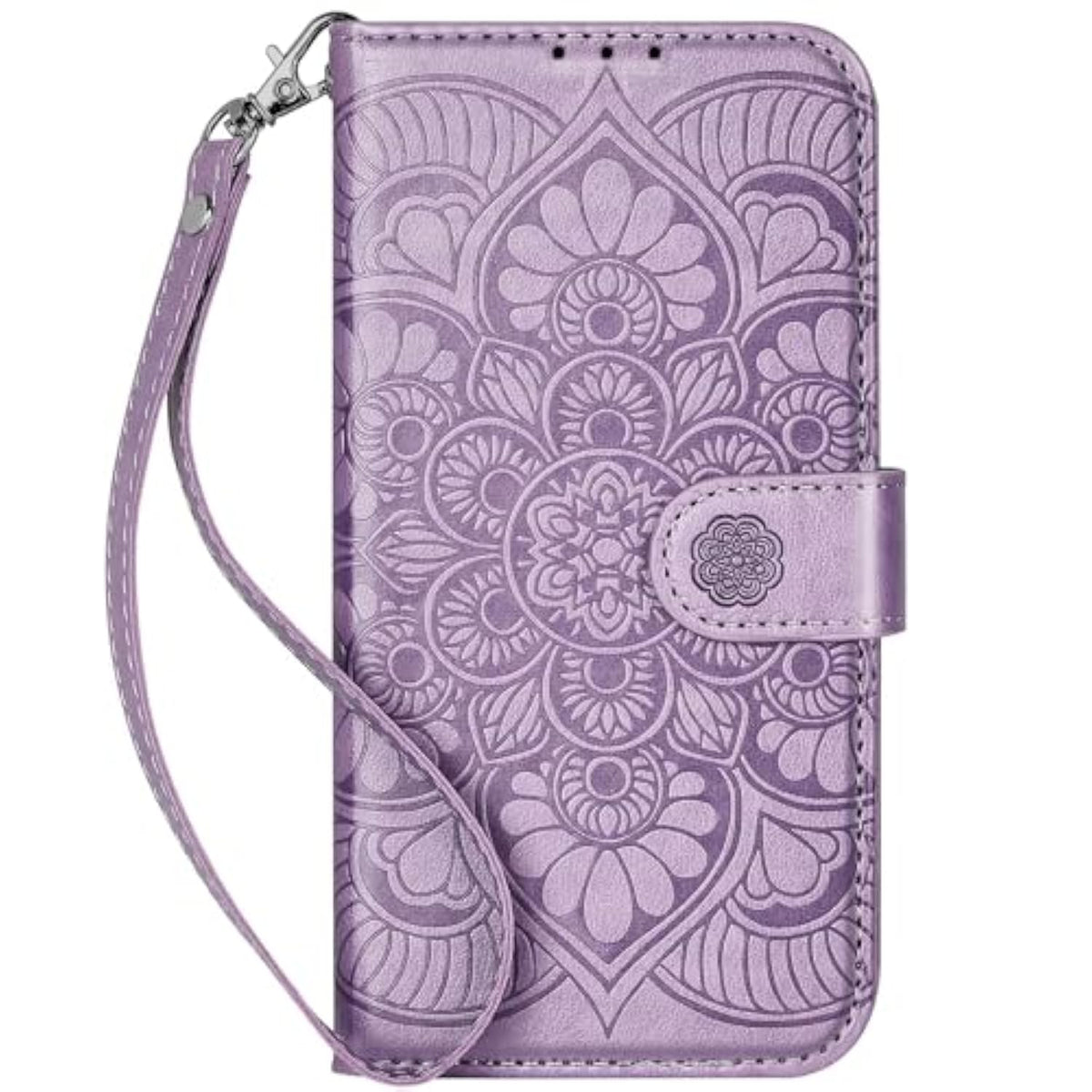 Wallet Case For Iphone 16,[Rfid Blocking] 3 Card Holder Stand With Credit Card Slot Pu Leather Magnetic Protective Flip Cover For Iphone 16 (Light Purple)