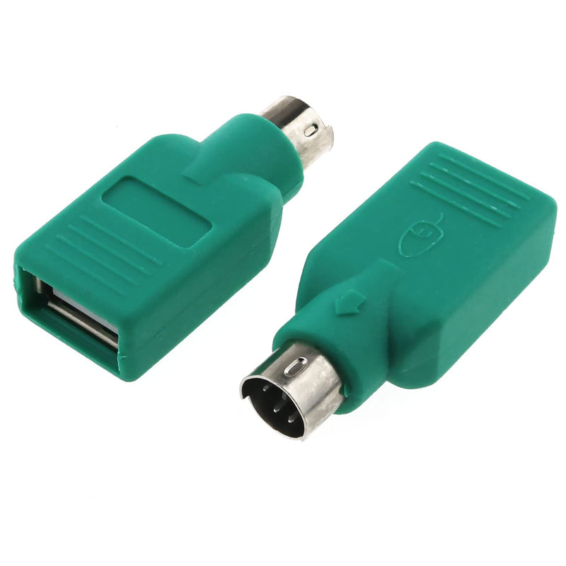 Usb To Ps2 Adapter 2Pcs Green Ps/2 Male To Usb Female Converter Adapter For Mo