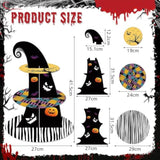 Black Halloween Cupcake Stand 3-Tier Cardboard Cake Stand Dessert Table Displays Centerpieces For Halloween Christmas Birthday Party Decorations