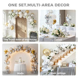 110Pcs Silver Balloons, Silver Latex Balloon For Birthday Baby Shower Graduation Engagement Anniversary Wedding Party Supplies Garland Arch Decoration,12 Inches