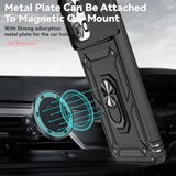 Moto G Power 5G 2025 Case with Camera Cover HD Screen Protector Black