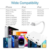 3In1 Lighting To 3.5Mm,Headphone Adapter For Iphone, Dual Earphone Jack Audio And Charging Adapter,Headphone Splitter For Iphone 14/13/12/11/Xs Max/Xr/8/7 Plus /6/ Ipad,Support Ios 10 To16