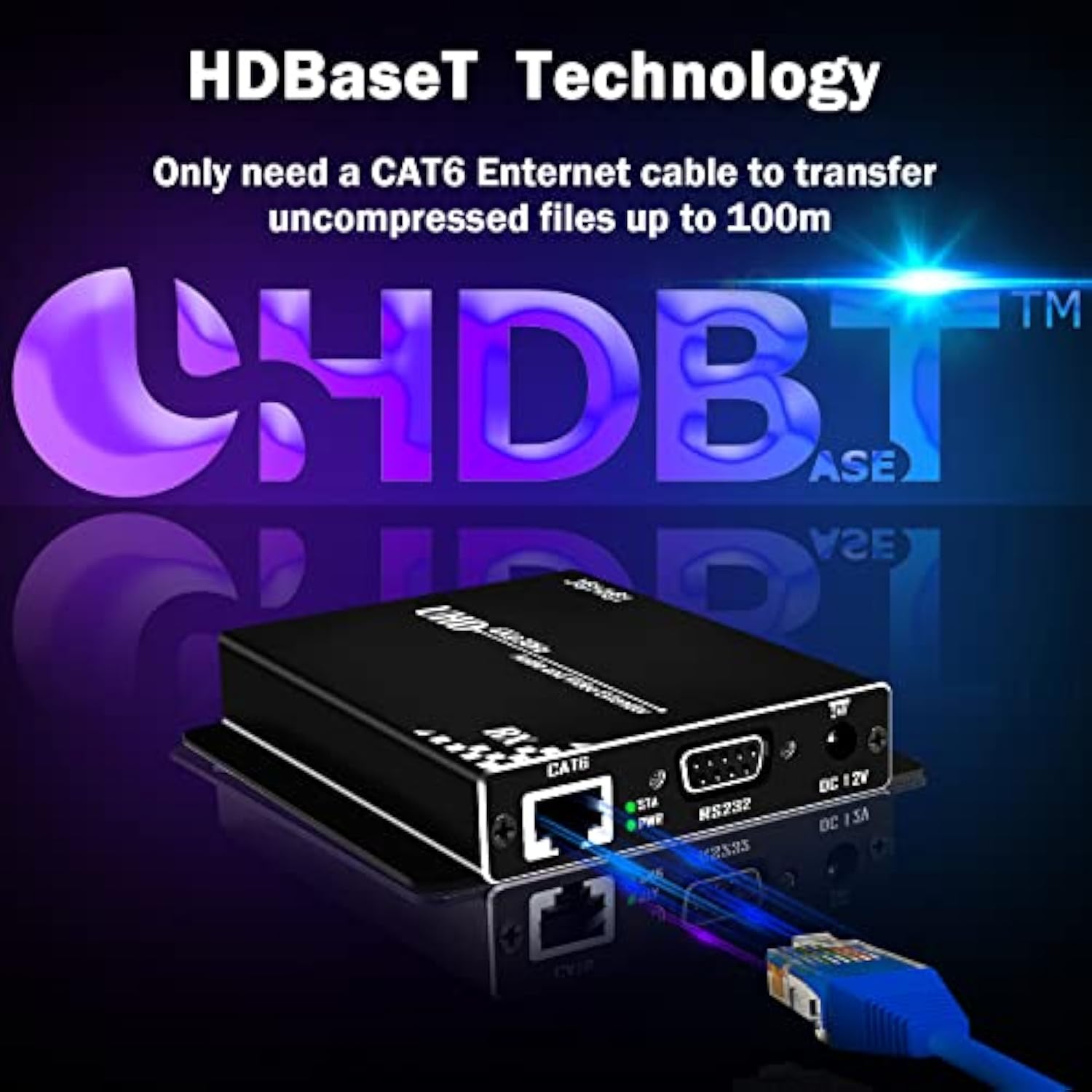 Hdbast Hdmi Extender Over Cat5E/6 Ethernet Up To 100M(328Fts), Uhd 4K 60Hz (4: