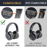 Ear Pads Replacement For Jbl Everest 700 (Model: V700Bt) Headphones, Earpads Cushions With High-Density Noise Isolation Foam, Softer Protein Leather - Black