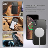 For Iphone Xs Max Case [Compatible With Magsafe] Translucent Matte Magnetic Iphone Xs Max Phone Case Slim Thin Shockproof Women Men Protective Cases Cover For Iphone Xs Max 6.5" 2018, Black