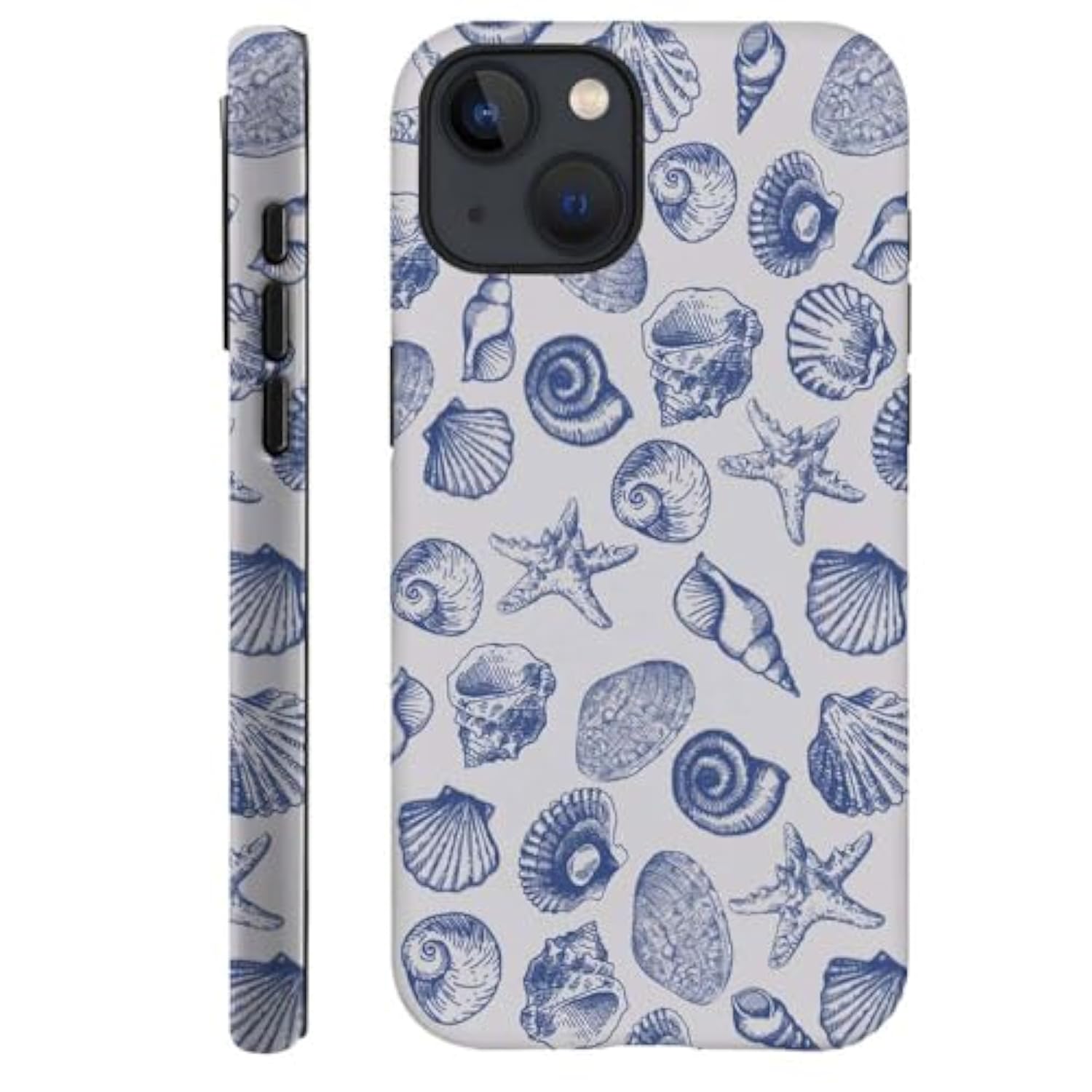 Case Compatible With For Iphone 14,Cute Blue Seashell Phone Case For Iphone 14 For Girl Women Boy Men