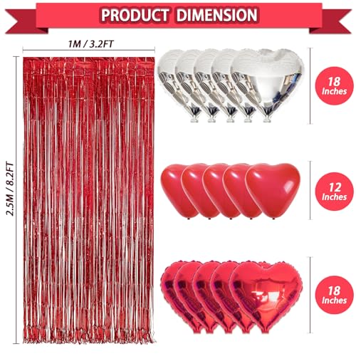 90Pcs Valentines Day Decor Kit, Happy Anniversary Decorations - 4 Pcs Balloon Boxes, Balloon Garland, Multi Decorations For Romantic Decors Special Night