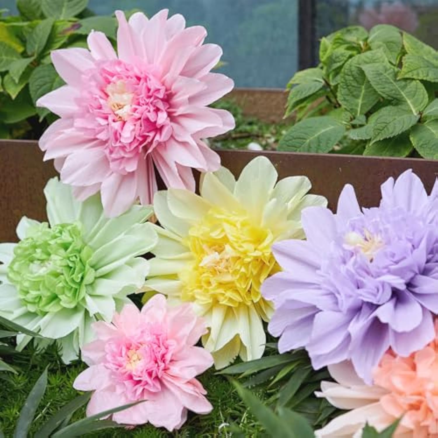 Pastel Paper Flowers, 12 Pcs Paper Flowers Decorations For Pastel Party Decor, 6 Inch, 12 Inch Crepe Paper Flower For Wedding, Party, Baby, Bridal Shower, Nursery Wall Decor, Bulletin Board