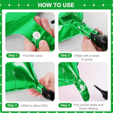 Green Square Balloon Wall Square Foil Balloons Wall Backdrop 25 Pcs Double Sided Square Balloons With Ties For Graduation Birthday Baby Shower Bridal Shower Party Arch Backdrop Decorations