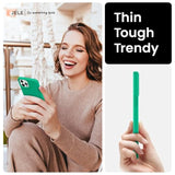 Shockproof Designed For Iphone 12 Pro Max Case, Liquid Silicone Phone Case With [Soft Anti-Scratch Microfiber Lining] Military Grade Drop Protection Slim Thin Cover, 6.7 Inch, Emerald Green