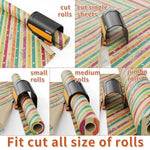 2 Pack Wrapping Paper Cutter With 3 Replaceable Blades,Slider Wrap Cutter For Gift Wrapping Accessories,Gift Wrap Cutter Tool For Holiday Gift Wrapping, Paper Roll Cutter For Birthday Christmas