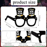 2026 New Year Glasses 16pcs Black Gold Party Photo Booth Props