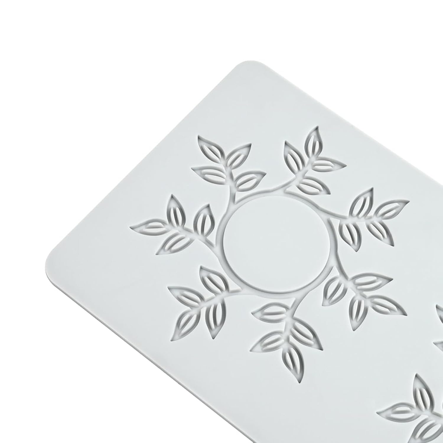 3D Hollow Out Lace Mold Flower Wreath Design Christmas Decoration Sugar Craft Chocolate Moulds Cake Baking Molds Silicone Lace Mat (I_ Flower Wreath)