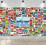 World Flags Banner Decorations - 230 Country Flags, Olympic Party Welcome Backdrop, Multicultural Door Decor