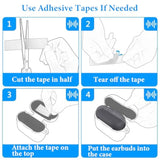 Geekria Silicone Case Cover Compatible with Soundcore by Anker P30i True Wireless Earbuds, Protective Earphones Skin Cover with Keychain Hook, Charging Port Accessible, Front LED Visible