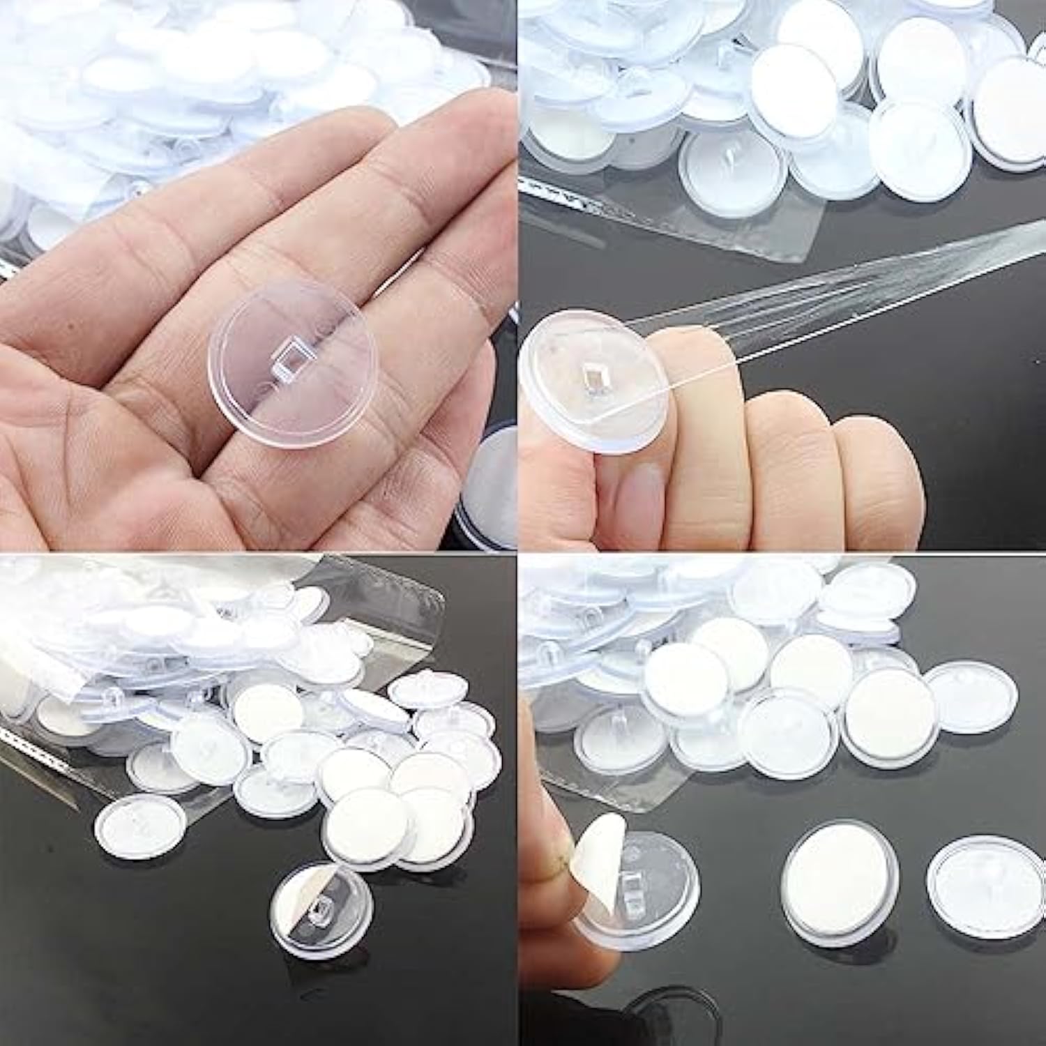 40 Pack Self Adhesive Wall Hook Sticky Ceiling Hooks Small Disc Sticker Hanger For Christmas Festival Wedding Decorations Baloon Storage Display 2Cm/0.78”