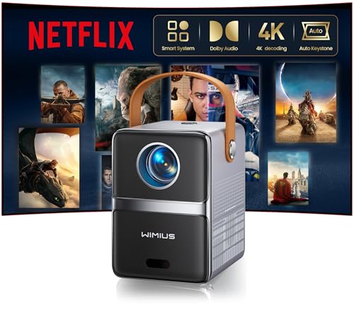 Smart Mini Projector With Wifi And Bluetoothcompatible With Netflix/Portable/4K Supporteddolby Audio,Auto Keystone & Electric Focus Outdoor Movie Projectors, Native 1080P Hd Proyector