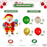 Christmas Decorations Set - 10 Feet | Christmas Banner Garland | Latex Balloons For Party Decorations