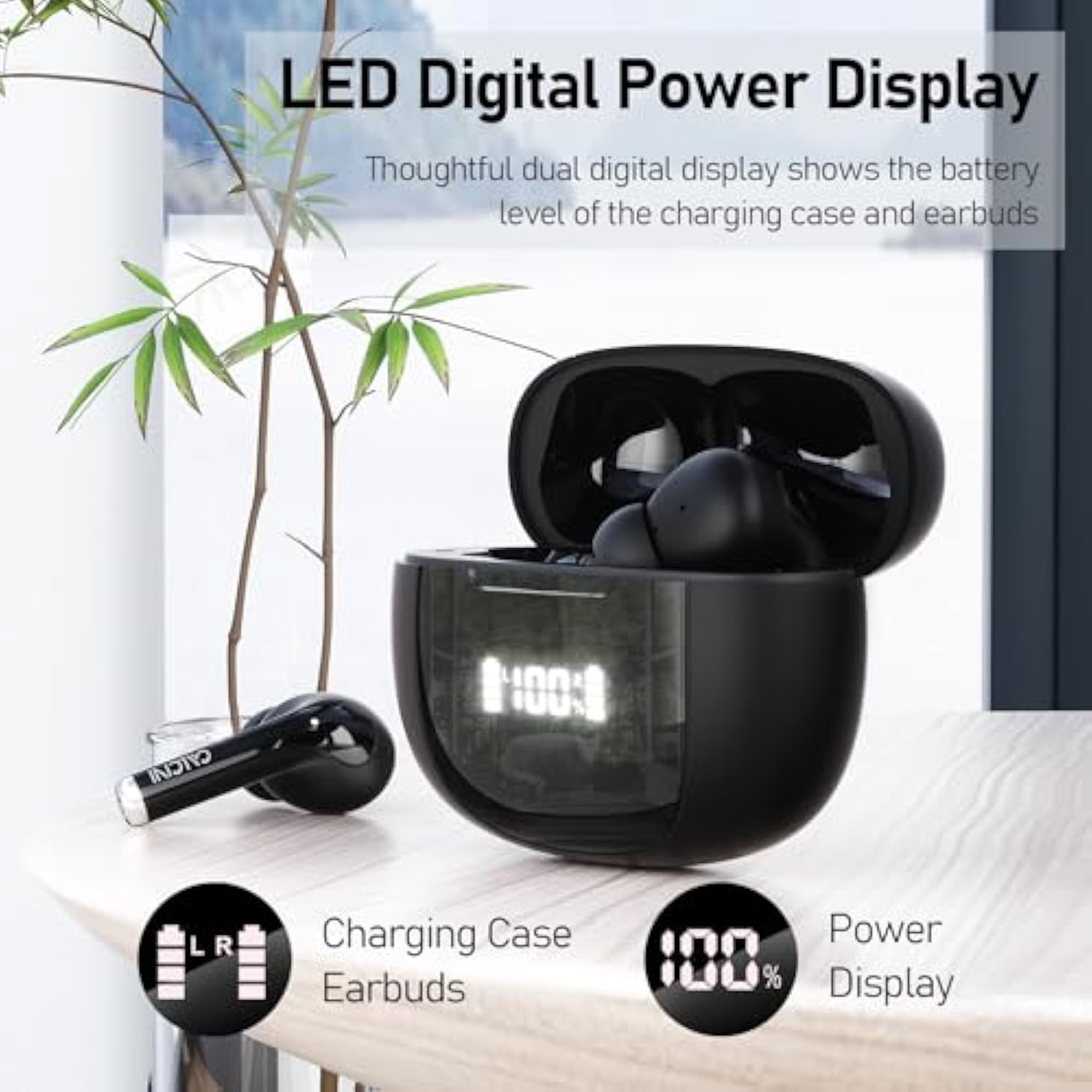 True Wireless Earbuds Bluetooth 5.3 With Microphone, Tws Earbuds In-Ear Headph