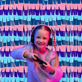 Video Game Foil Fringe Curtains Backdrop Birthday Party Decorations, 2 Pack 3.28 X 6.56 Ft Purple Blue Pink Tinsel Streamer Photo Booth Props For Boys Gaming Baby Shower Party Decor Supplies Favors