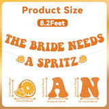 The Bride Needs A Spritz Banner, Aperol Spritz Bridal Shower Decorations, Love At First Spritz Banner, Cocktail Wedding Party Decorations Orange Glitter