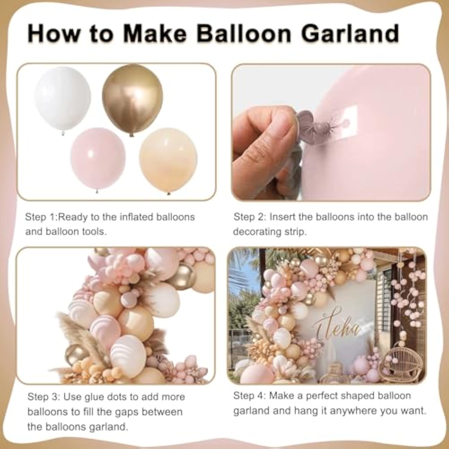 Dusty Pink Balloon Arch Kit: Boho Wedding, Shower & Birthday Decor