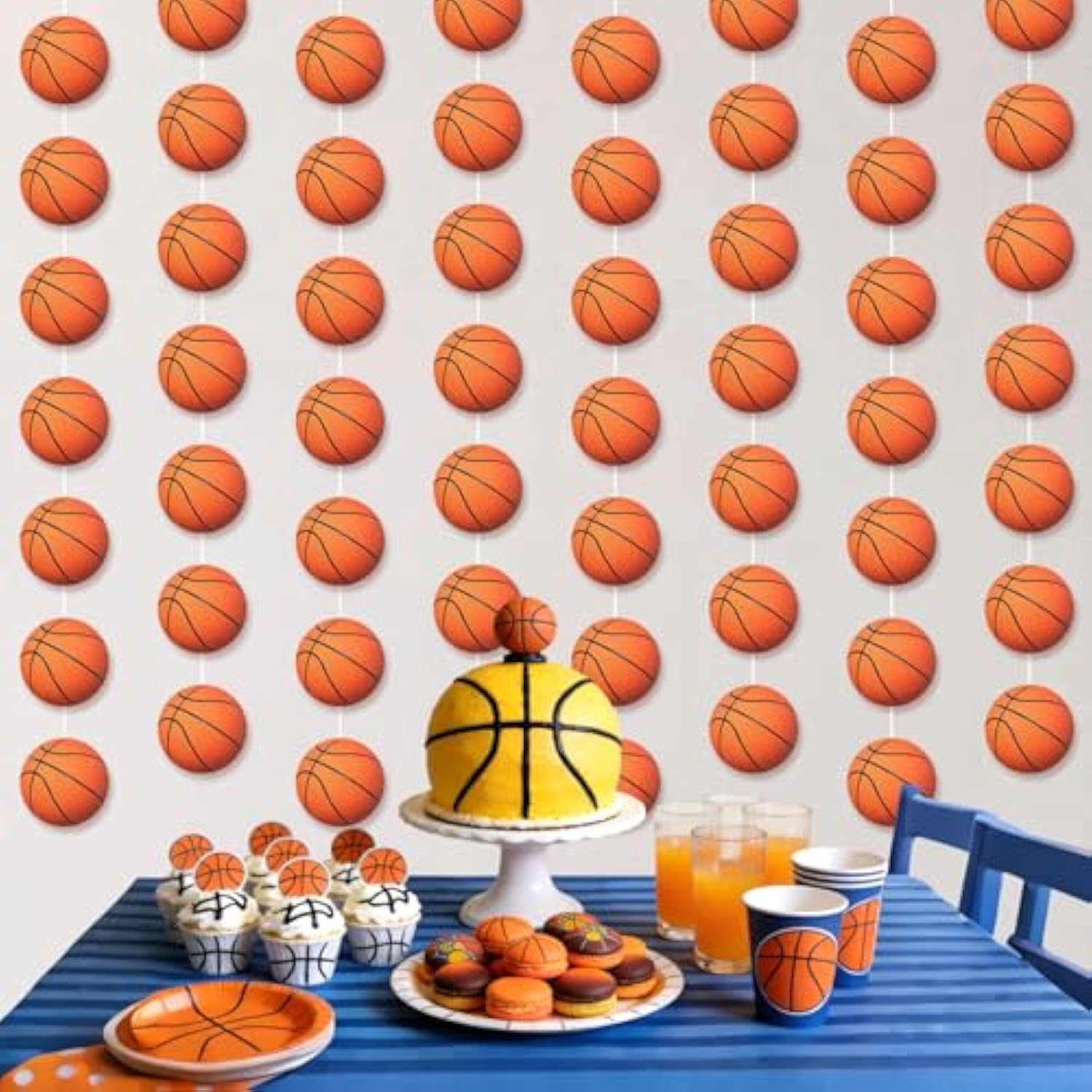 8 Pcs Soccer Garland Banner, Soccer Paper Cutouts Hanging Swirl, Sports Balls Hanging Decorations For Birthday Party Wedding Baby Shower Home Classroom Decor Favors