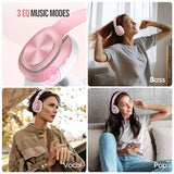 Wireless Bluetooth Headphones Over Ear, 80H Playtime, 3EQ Sound Modes, HiFi Stereo Headphones with Deep Bass, Foldable Bluetooth 5.3 Headsets for