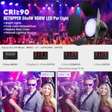 54X4W High Cri Par Light With Barn Doors, Cri/Ra>90 Rgbw 4 In 1 Ultra-Bright Led Stage Lighting, Up To 5600 Lm, Party Disco Dj Light For Photography, Club, Wedding, Show, 1 Pack