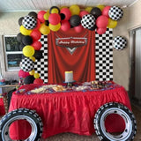 128-Pc Race Car Balloon Arch & Backdrop Set for Kids’ Birthday Décor