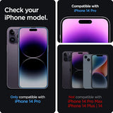 Spigen Tempered Glass Screen Protector [GlasTR EZ FIT] designed for iPhone 14 Pro [Case Friendly] - Sensor Protection / 2 Pack
