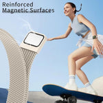 Slim Milanese Loop Compatible With Apple Watch Band For Women 40Mm 41Mm 38Mm 42Mm 44Mm 45Mm 46Mm, Stainless Steel Magnetic Mesh Strap Work On Iwatch Series10 9 8 7 6 5 4 3 2 1 Se