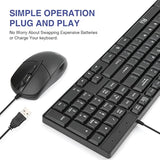(10Pack) Wired Keyboard And Mouse, Rk203 Ultra Full Size Slim Usb Basic Wired Keyboard Mouse Combo Set With Number Pad For Computer,Laptop,Pc,Notebook,Windows