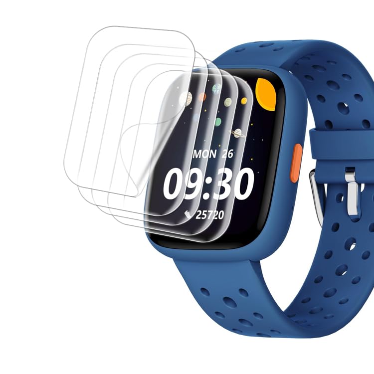 [5 Pack] screen protector for BIGGERFIVE smart watch BW02, Case Friendly HD Clear [Anti-Scratch] [Bubble Free] [Anti-Fingerprint] PET Film for