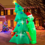 Christmas Green Big Monster Inflatable Decorations, 6.5Ft Lighted Up Christmas Inflatable Outdoor Decorate Build-In 6 Le