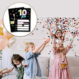 10Th Birthday Invitations With Envelopes - Glow Party Invitation Card For Girls/Boys - 5"X7" Fill-In Invites Cards - Neon Rainbow Party Supplies Decorations (20 Pack)-17