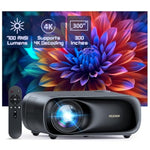Pj40 (Gen 3) Projector With Wifi And Bluetooth, D65 Calibrated, Native 1080P, 4K Supported, Projector For Outdoor Movies, 20W Speakers, Home Theater, Compatible W/Tv Stick, Ios, Android