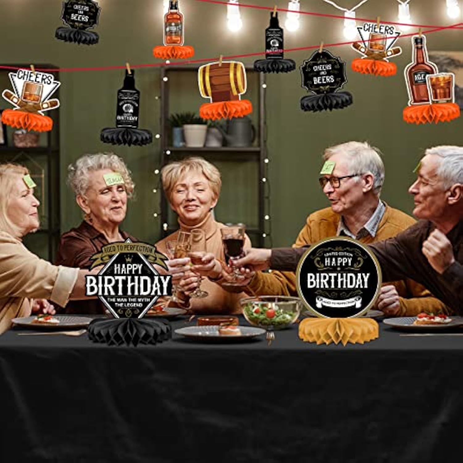 Whiskey Pattern Birthday Party Decorations For Men Aged To Perfection