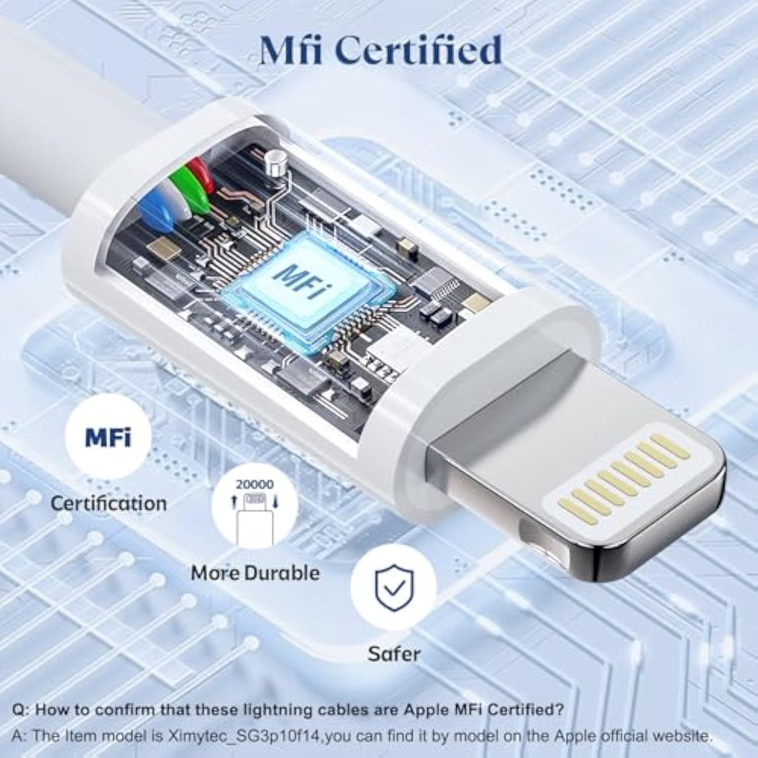 Usb C To Lightning Cable 3Pack 6Ft [Mfi Certified] Iphone Fast Charger Cable Usb-C Power Delivery Charging Cord For Iphone 14/13/12/11/Xs/Xr/X/8/Ipad, White