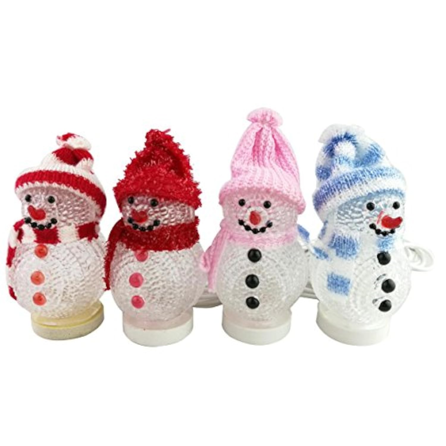 One Usb Power Desk Mini Led Glowing Lights For Christmas Holiday Decoration (Snowman)