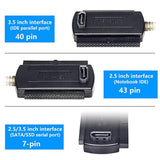 Usb To Sata Ide Converter Cable Adapter Usb 2.0 To 2.5/3.5/5.25In Ide And Sata