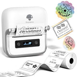 M250 Label Maker Machine With Tape, 3 Inch Label Maker For Address, 2026 Upgrade Portable Barcode Printer For Business, Home, Logo Label, Sticker Printer For Phones & Pc, With 1 Roll Label