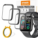 3D Screen Protectors Compatible With Motast Jugeman 1.96” P99 Smart Watch, 3 Piece, Full Coverage, Anti-Shatter, With Non-Slip Pad Sticker