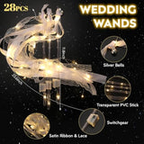 28pcs LED Wedding Wands with 3 Flashing Modes for Wedding & Party Send-Off