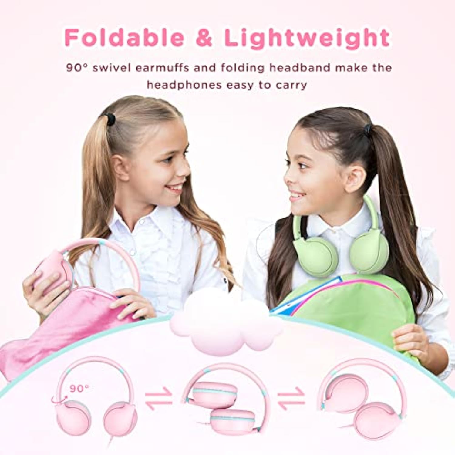 Kids Headphones With Microphone, Kids Headphones-85/94Db Volume Limited-Sharep
