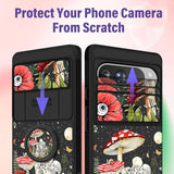 For Pixel 9 Pro Xl Case - Women Girls Cute Phone Cover Girly Pretty Aesthetic Mushroom Skeleton Unique Design With Camera Cover And Ring Stand Funda For Pixel 9 Pro Xl