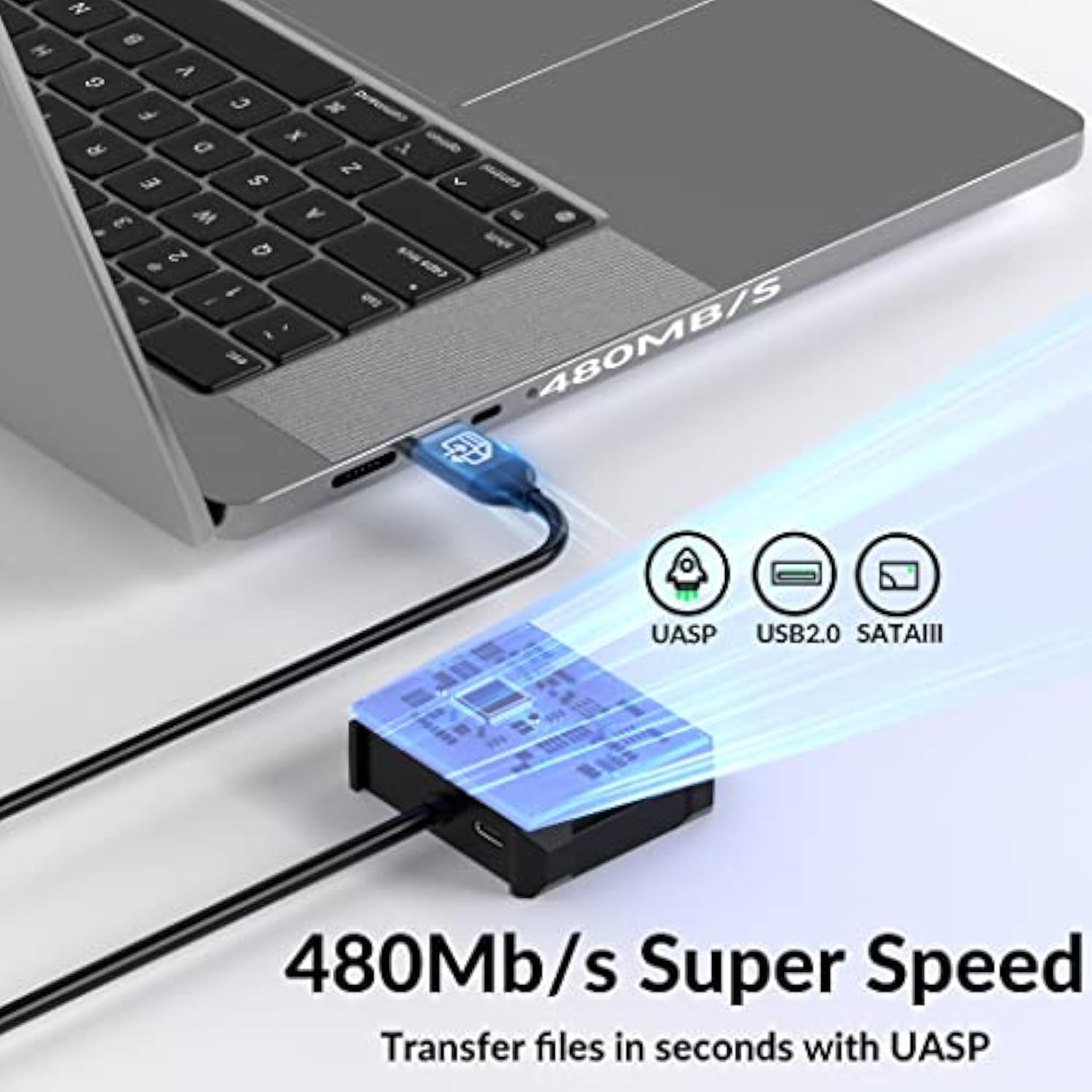 Sata To Usb Cable, Usb 2.0 To 2.5”Sata Iii Hard Drive Adapter Kit For External