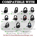 Replacement Earpads Ear Cushions Compatible With Hyperx Cloud 1/2/3/Pro/Core/Alpha/Alpha S/Alpha Pro/Flight/Flight S/Stinger/Stinger S, Cloudx Stinger/Stinger Core/Flight Headset-Black